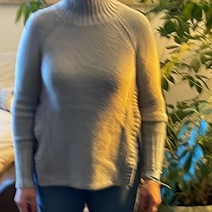 Gray turtleneck sweater